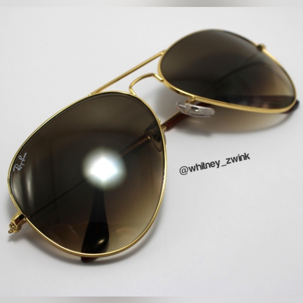 Ray-Ban Aviator Gradient Brown RB3025 58 / 62 - Picture 7 of 17